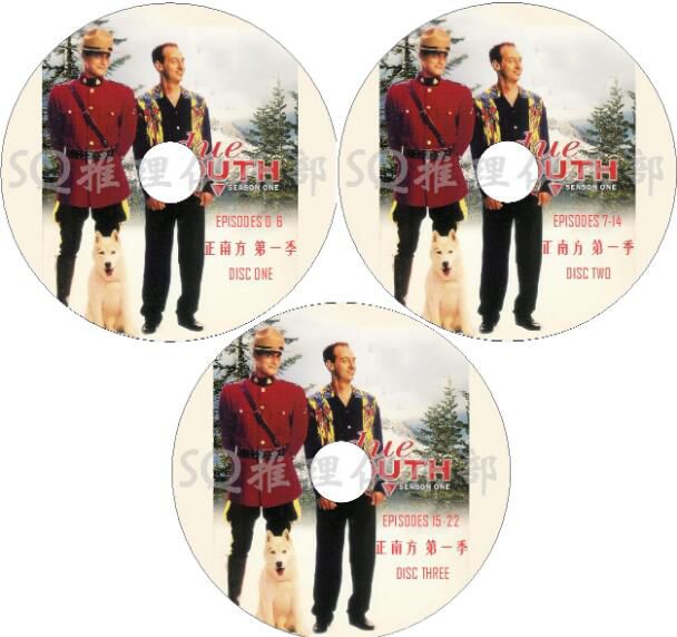 美國經典罪案劇DVD：正南方/北國騎警 1-2季 6碟