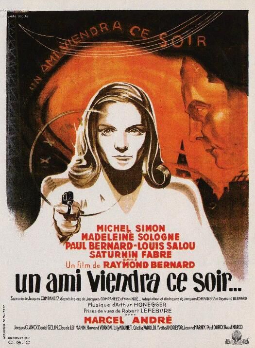 1946法國電影 一個朋友今晚會來/Un ami viendra ce soir 米歇爾·西蒙 二戰/ DVD